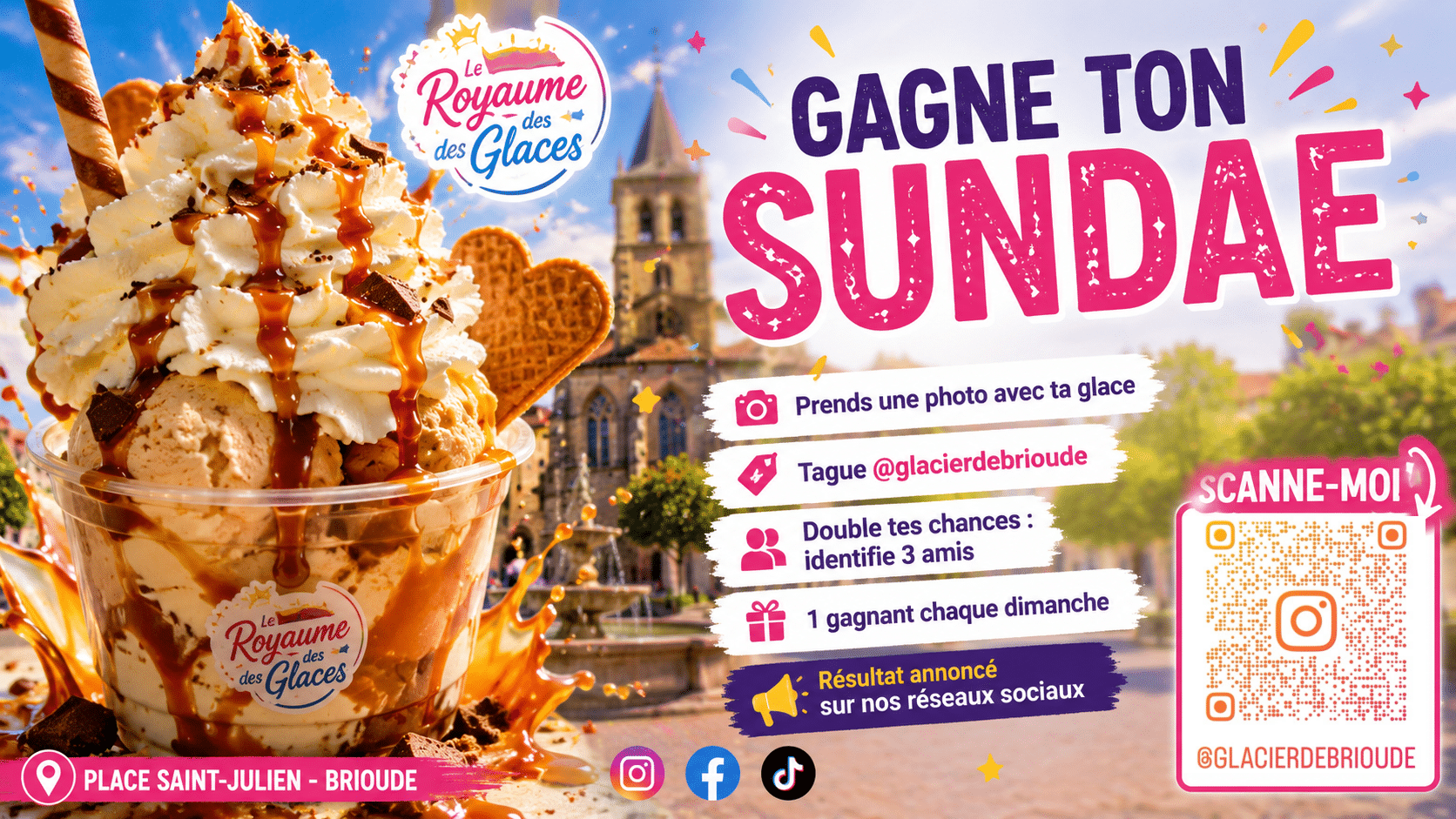 Concours photo gagne ton sundae Le Royaume des Glaces